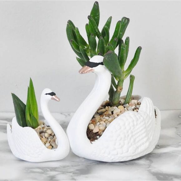 80s Porcelain Swan candle votifs - Picture 8 of 8